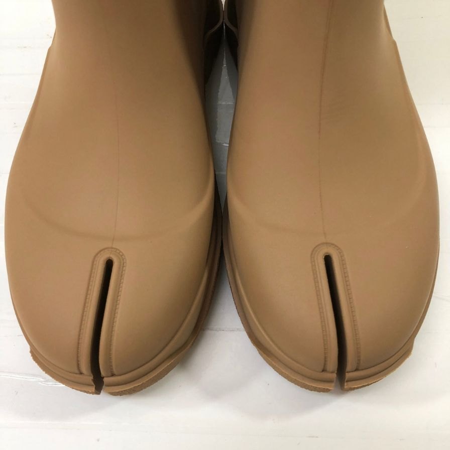 メゾンマルジェラ 足袋レインブーツ ベージュ レディース サイズ37 S58WW0159 MAISON MARGIELA TABI RAIN BOOT 約23.5cm【AFE13】
