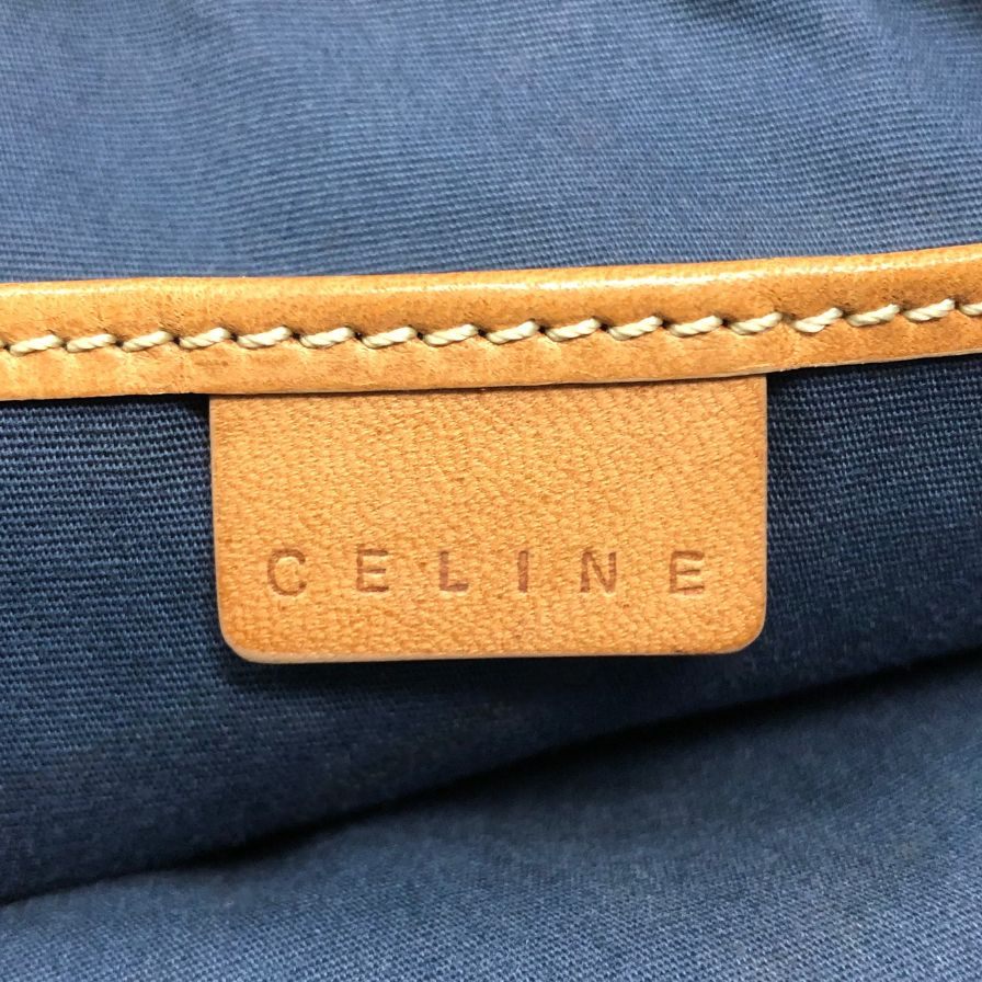 セリーヌ ショルダーバッグ ワンショルダー  Cマカダム  スエード×レザー ブルー レディース CELINE【AFE11】