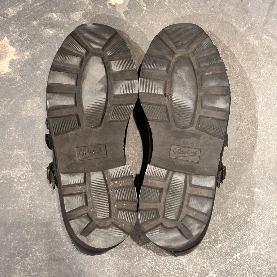 パラブーツ ウィリアム レザーシューズ ダブルモンク ダークネイビー サイズUK7 メンズ PARABOOT ビジネスシューズ 約25.5cm【LA】【中古】