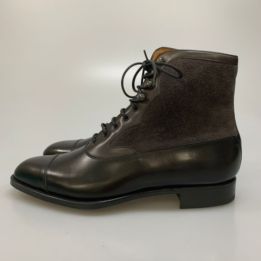 エドワードグリーン レースアップブーツ レザー×スエードコンビ  ストレートチップ  EPSOM 91482 メンズ  サイズ6.5/7  EDWARD GREEN ブーツ 約25.0cm【LA】【中古】