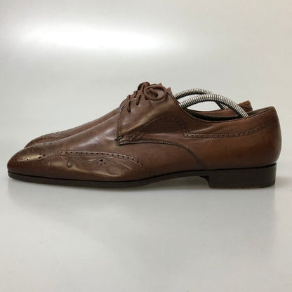 プラダ メダリオン ウイングチップ レザーシューズ ブラウン系 メンズ サイズ6 PRADA 約25.0cm【AFD2】