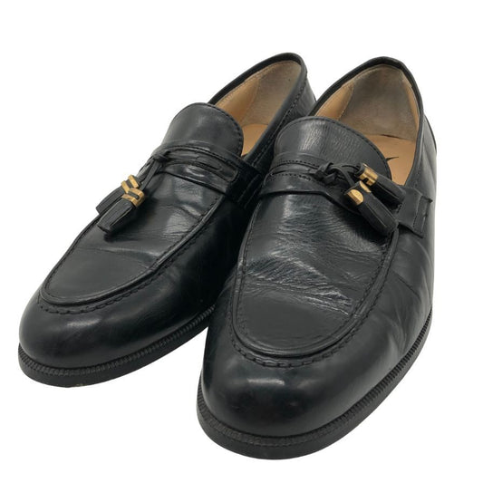 イヴサンローラン タッセルローファー ガラスレザー SL-224 メンズ ブラック サイズ24.5cm Yves Saint Laurent 約24.5cm【PTM】