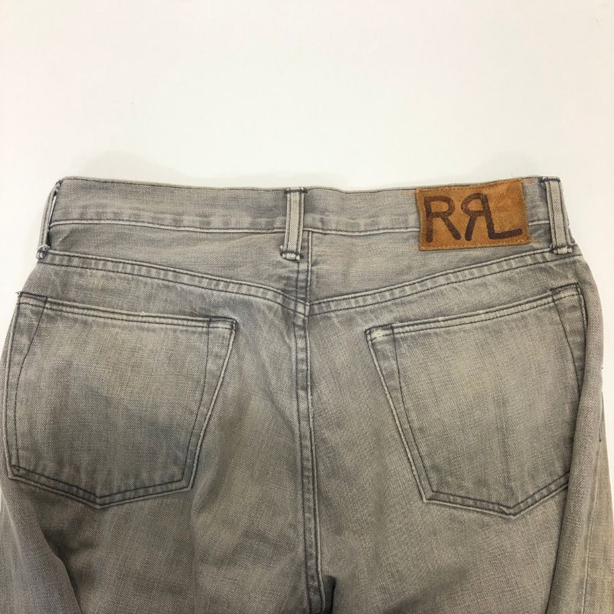 ダブルアールエル デニムパンツ ダメージ グレー メンズ サイズW30 L34 RRL 【AFB39】