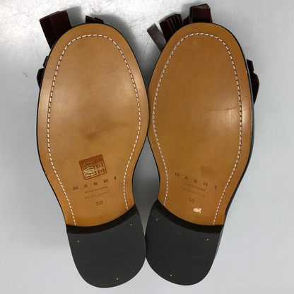 マルニ タッセルローファー バーガンディ レディース サイズ38 MARNI 約24.5cm【AFC3】