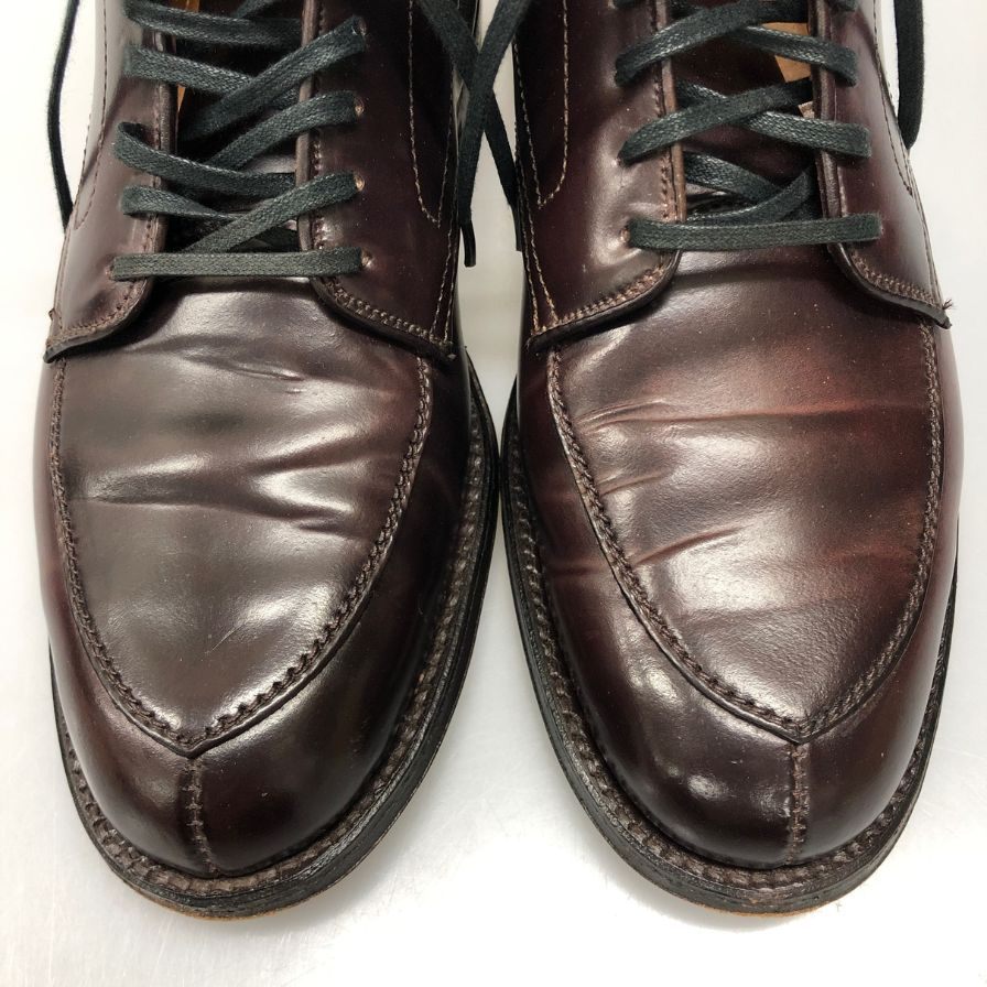 オールデン レザーシューズ ブーツ コードバン 9932 Vチップ メンズ ダークバーガンディ サイズUS7E ALDEN ブーツ 約25.0cm【LA】【中古】
