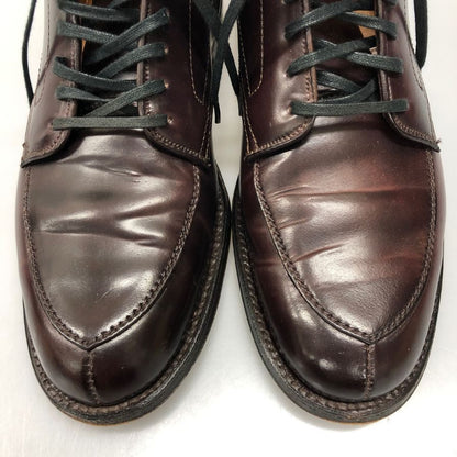 オールデン レザーシューズ ブーツ コードバン 9932 Vチップ メンズ ダークバーガンディ サイズUS7E ALDEN ブーツ 約25.0cm【LA】【中古】