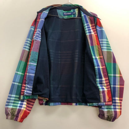 中古◆ラルフローレン ポロスポーツ 国内正規 スイングトップ マドラスチェック ブルゾン メンズ サイズM マルチカラー  RALPH LAUREN POLO SPORTS 【AFB34】
