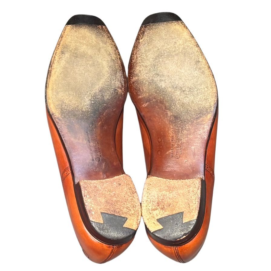 クロケット&ジョーンズ レザーシューズ アルビオン セミブローグ カーフ ブラウン サイズ7.5E メンズ Crockett&Jones ビジネスシューズ 約25.5cm【LA】【中古】