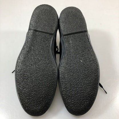 コムデギャルソン レザースニーカー プレーントゥ ブラック レディース サイズ23.0 COMME des GARCONS 約23.0cm【AFC44-2】