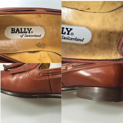 バリー キルト タッセル ローファー メンズ7E ブラウン BALLY 約25.5cm【AFC3】