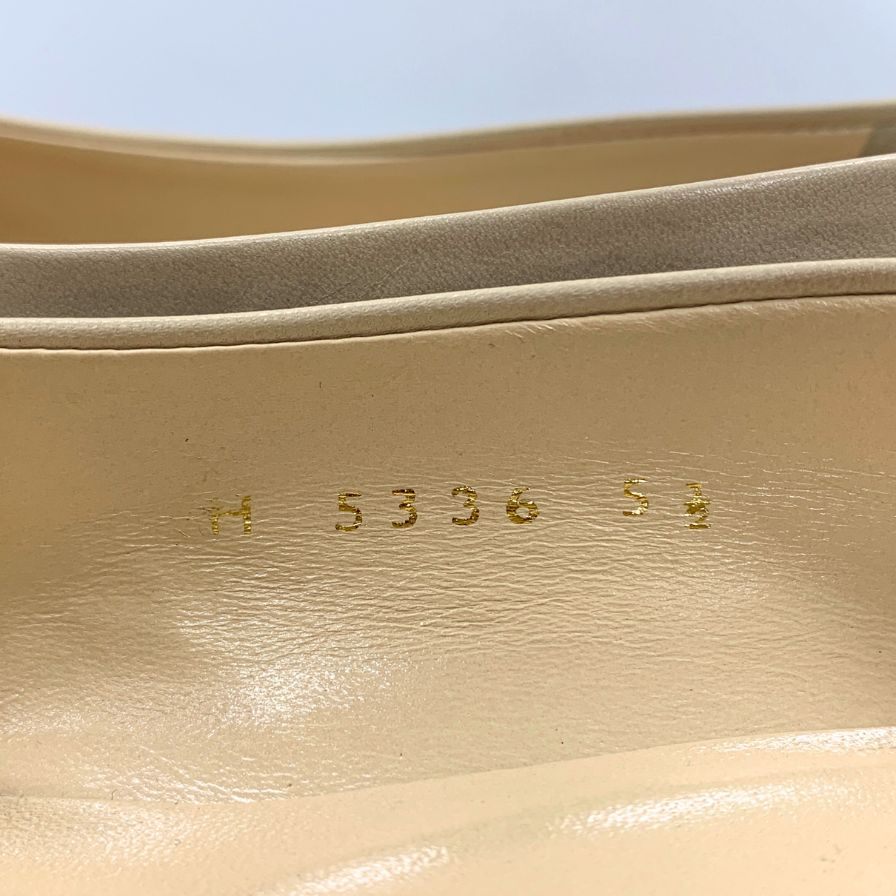 ミラショーン パンプス リボン ホワイト レディース サイズ5.5 mila schon 約24.5cm【AFD12】