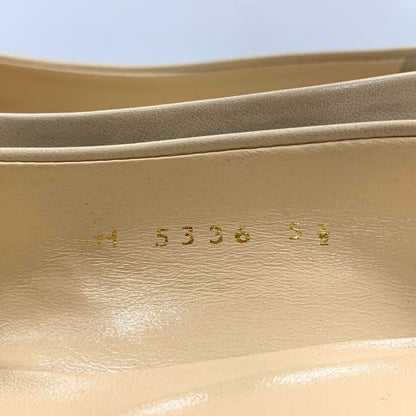 ミラショーン パンプス リボン ホワイト レディース サイズ5.5 mila schon 約24.5cm【AFD12】