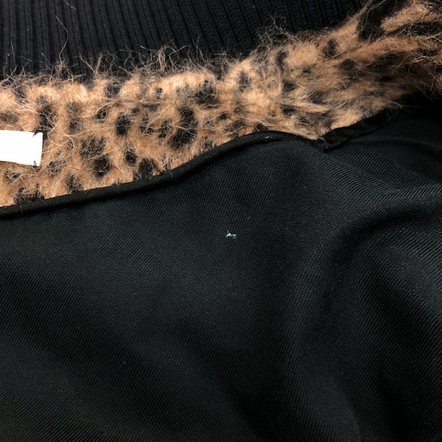 極美品◆ブラミンク 19AW ジップアップブルゾン レオパード ウール 総柄 レディース サイズ38 BLAMINK 【AFB32】
