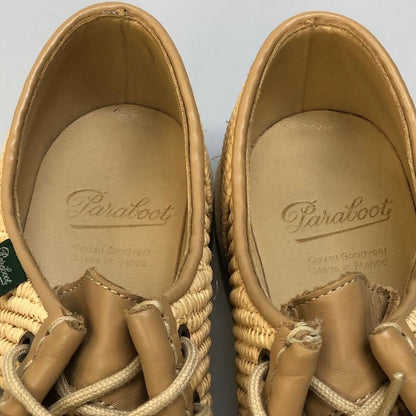 パラブーツ レザーシューズ ミカエル チロリアン ラフィア ベージュ サイズ5.5 メンズ PARABOOT MICHAEL  約24.5cm【LA】【中古】