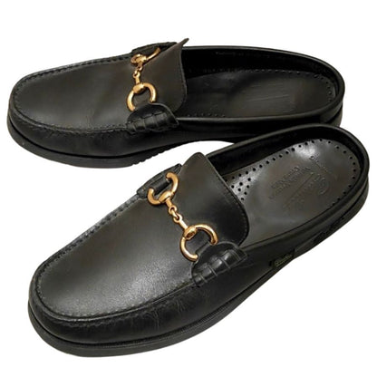 パラブーツ スリッポン バハマ MORS ホースビット カーフ ブラック サイズUK7 Paraboot スリッポン 約25.5cm【LA】【中古】
