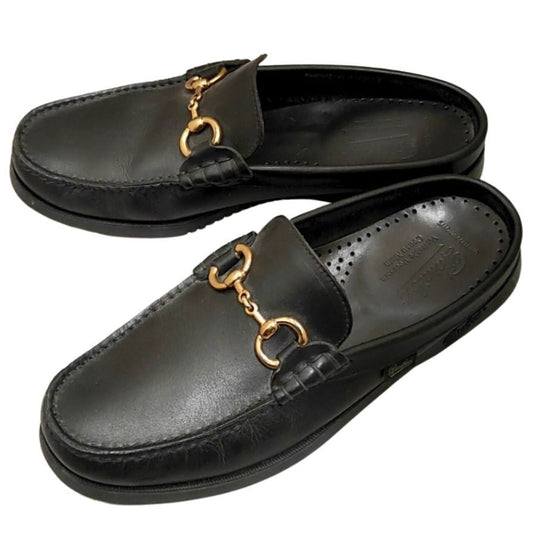 パラブーツ スリッポン バハマ MORS ホースビット カーフ ブラック サイズUK7 Paraboot スリッポン 約25.5cm【LA】【中古】