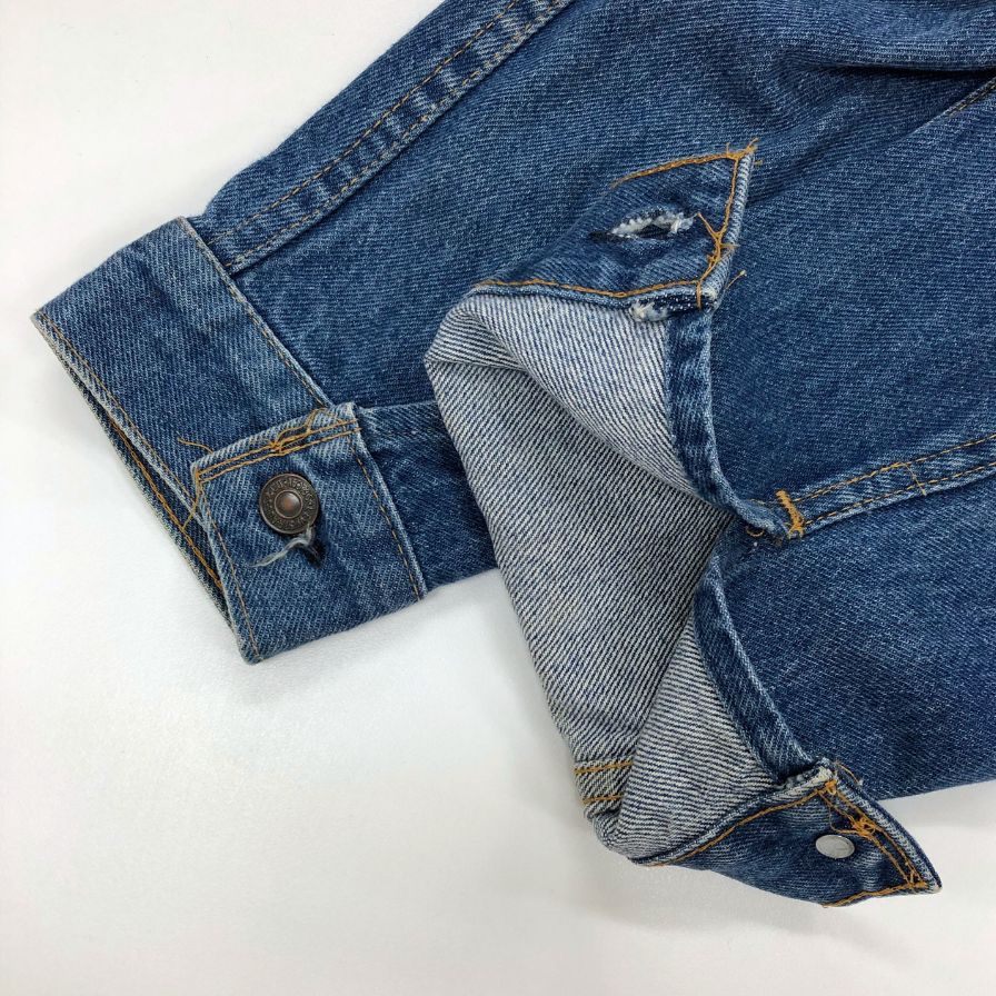 美品◆リーバイス デニムジャケット 70s USA製 VINTAGE スモールe ボタン裏 刻印1 Gジャン ブルー メンズ サイズ40 Levi`s 【AFB39】