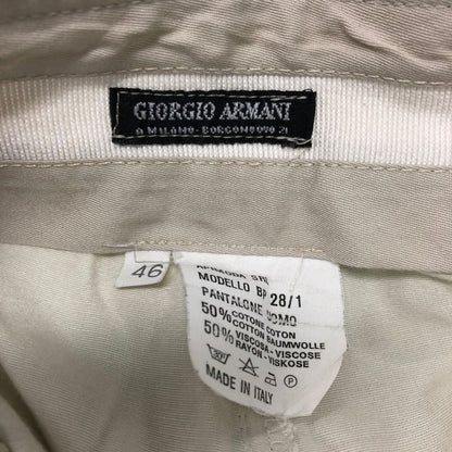 ジョルジオアルマーニ テーパードパンツ ホワイト メンズ サイズ46 GIORGIO ARMANI 【AFB29】