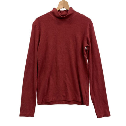 美品◆ダブルアールエル ラルフローレン 90S 三ツ星タグ モックネックニット レッド サイズM RRL RALPH LAUREN 【AFB52】