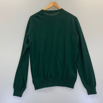 美品◆ザノーネ ニット コットン クルーネック メンズ グリーン サイズ50 ZANONE 【AFB3】