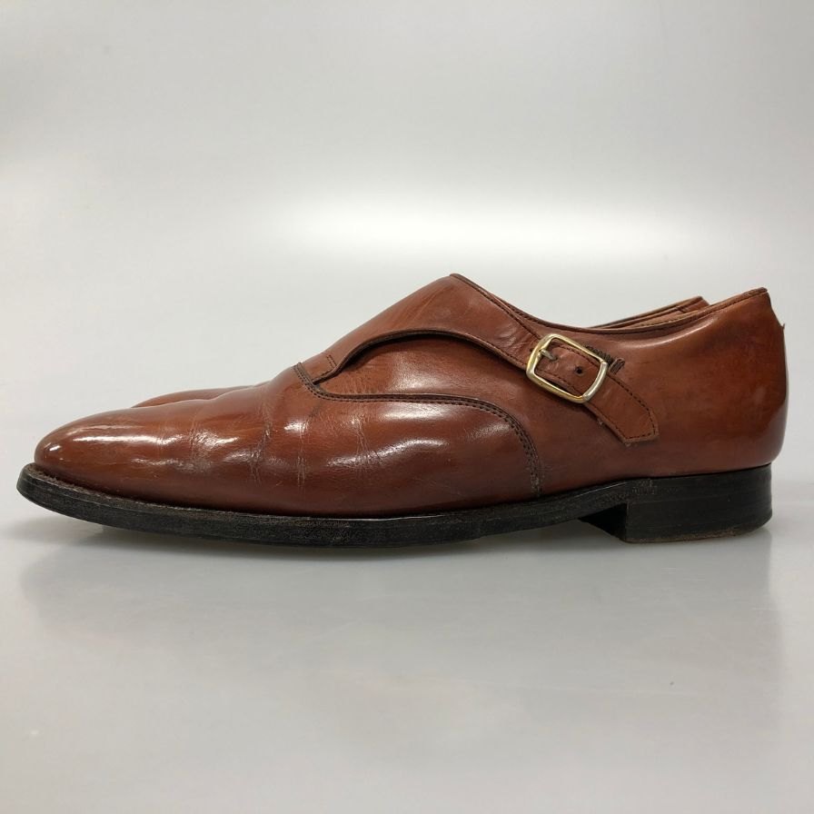 チーニー シングルモンク ブラウン UK7 メンズ CHEANEY 約25.5cm【AFC4】