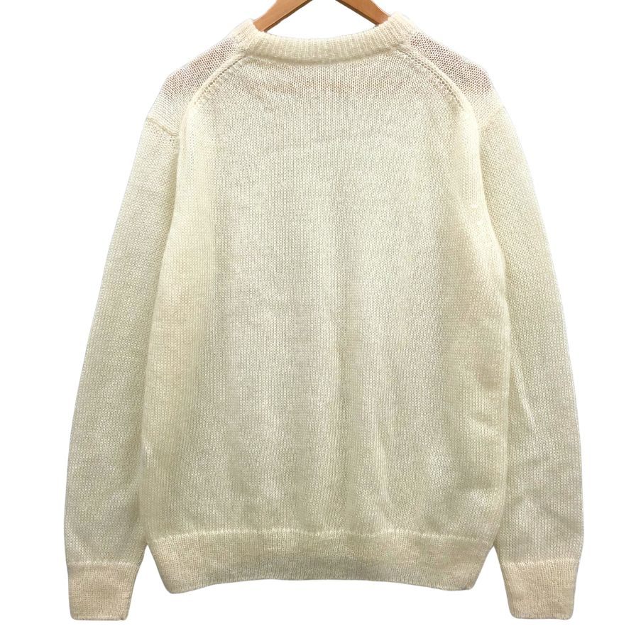 中古◆シンヤ ニット モヘア クルーネック シースルー メンズ ホワイト系 サイズ2 SHINYA 【AFB40】