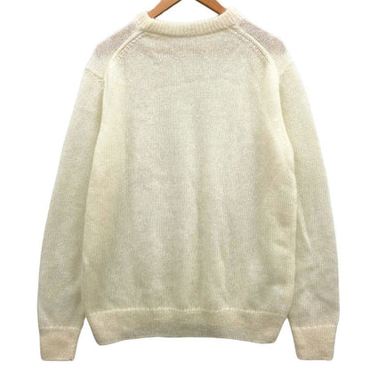 中古◆シンヤ ニット モヘア クルーネック シースルー メンズ ホワイト系 サイズ2 SHINYA 【AFB40】