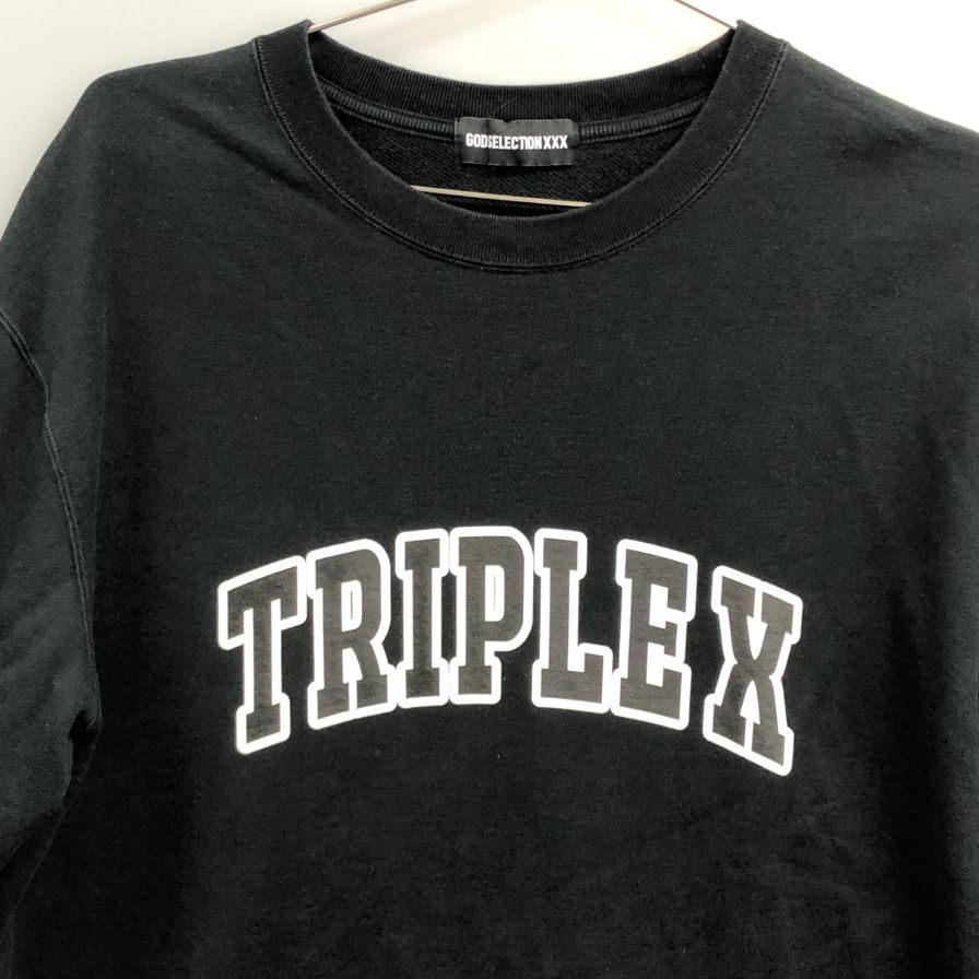 中古◆ゴッドセレクション トリプルエックス スウェット プリントロゴ ブラック GOD SELECTION XXX 【AFB19】