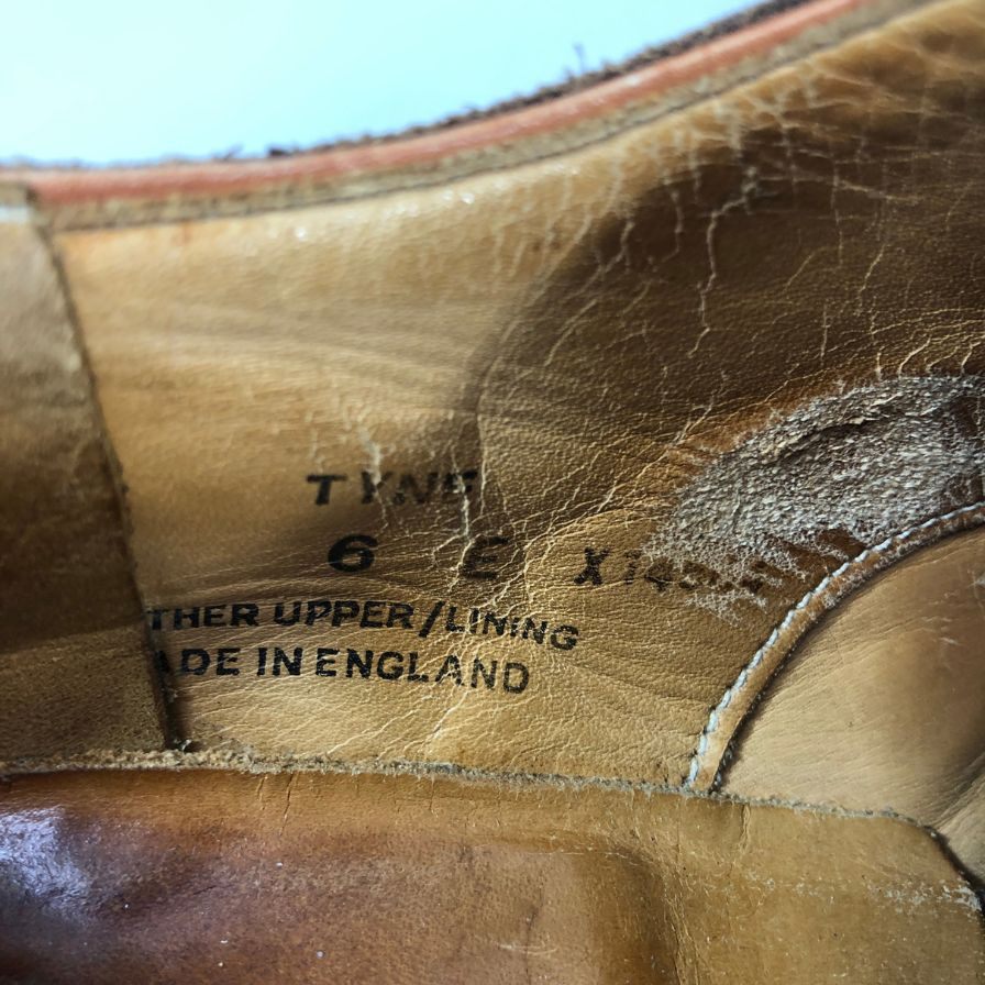 クロケット&ジョーンズ  レザーシューズ TYNE 5913 スエード ウイングチップ メンズ サイズ6 ブラウン CROCKETT&JONES 約25.0cm【YB4】