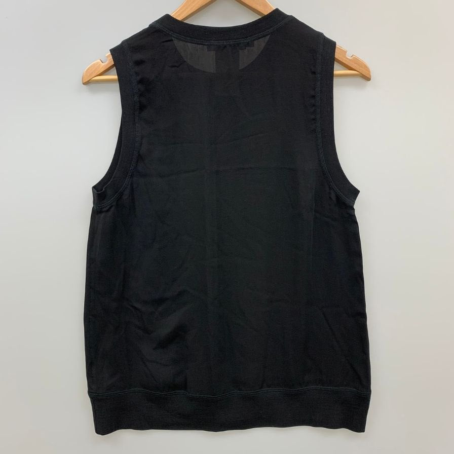 極美品◆ディースクエアードノースリーブトップス タンクトップ シルク100% レディース サイズ42 ブラック Dsquared2 【AFB12】