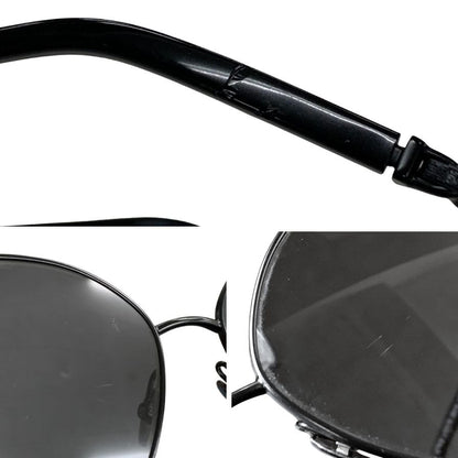 シャネル サングラス バタフライシェイプ グレーレンズ ブラック×シルバー 4274-Q 59□16 C101/T8 135 3P CHANEL【AFI13】