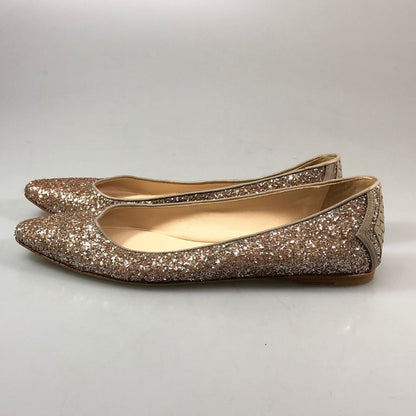 ボッテガヴェネタ パンプス グリッター フラット イントレチャート ピンク系 レディース サイズ36 BOTTEGA VENETA 約23.0cm【AFC42】