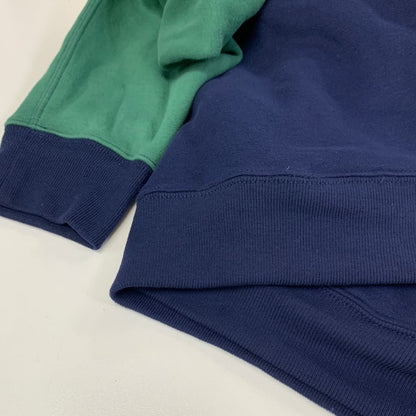 中古◆ポロ ラルフローレン 国内正規 ポロベア プルオーバー パーカー トリコカラー メンズ サイズM ネイビー  Polo Ralph Lauren 【AFB43】