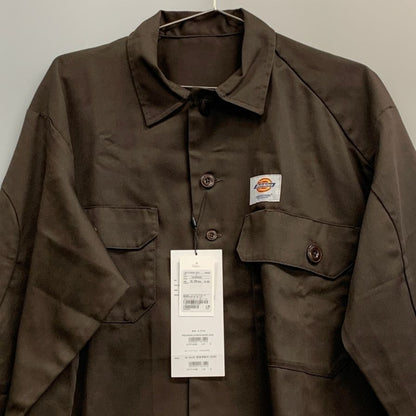 極美品◆アンダーカバー×ディッキーズ UC1F4402 ワークシャツ TCツイル ブラウン サイズ3 メンズ Dickies UNDERCOVER 【AFB22】