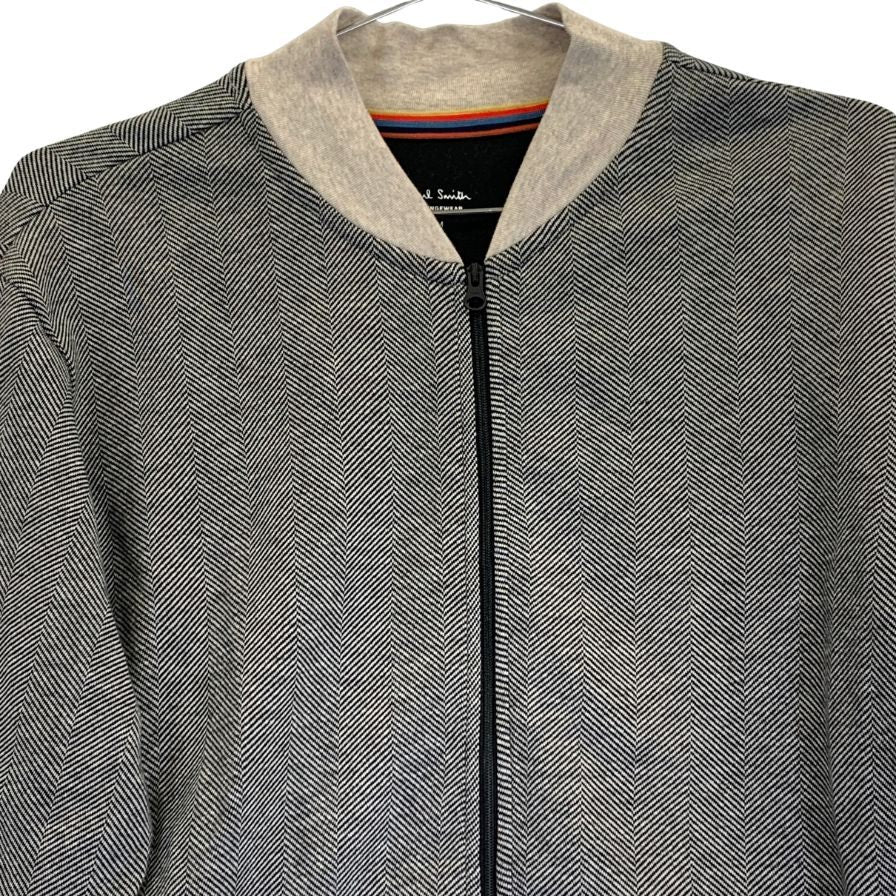 美品◆ポールスミス ジップアップカーディガン ボーダー柄 メンズ サイズM Paul Smith 【AFB19】