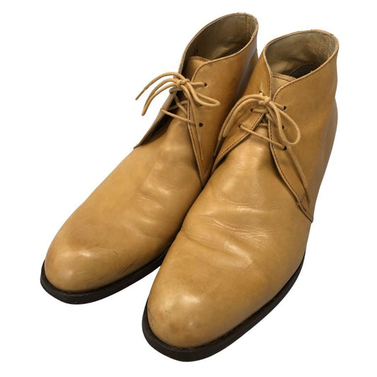 ジクサス チャッカブーツ レザー ミッドカット プレーントゥ キャメル ブラウン系 メンズ サイズ43 GIXUS 約28.0cm【AFC36】