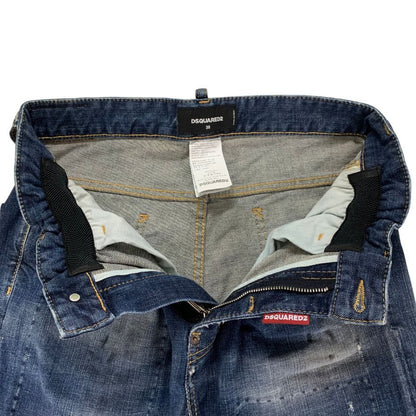 ディースクエアード デニムパンツ Big Dean's brother jean エイジング加工 コットン ポリウレタン サイズ40 レディース ブルー DSQUARED2 【AFB20】