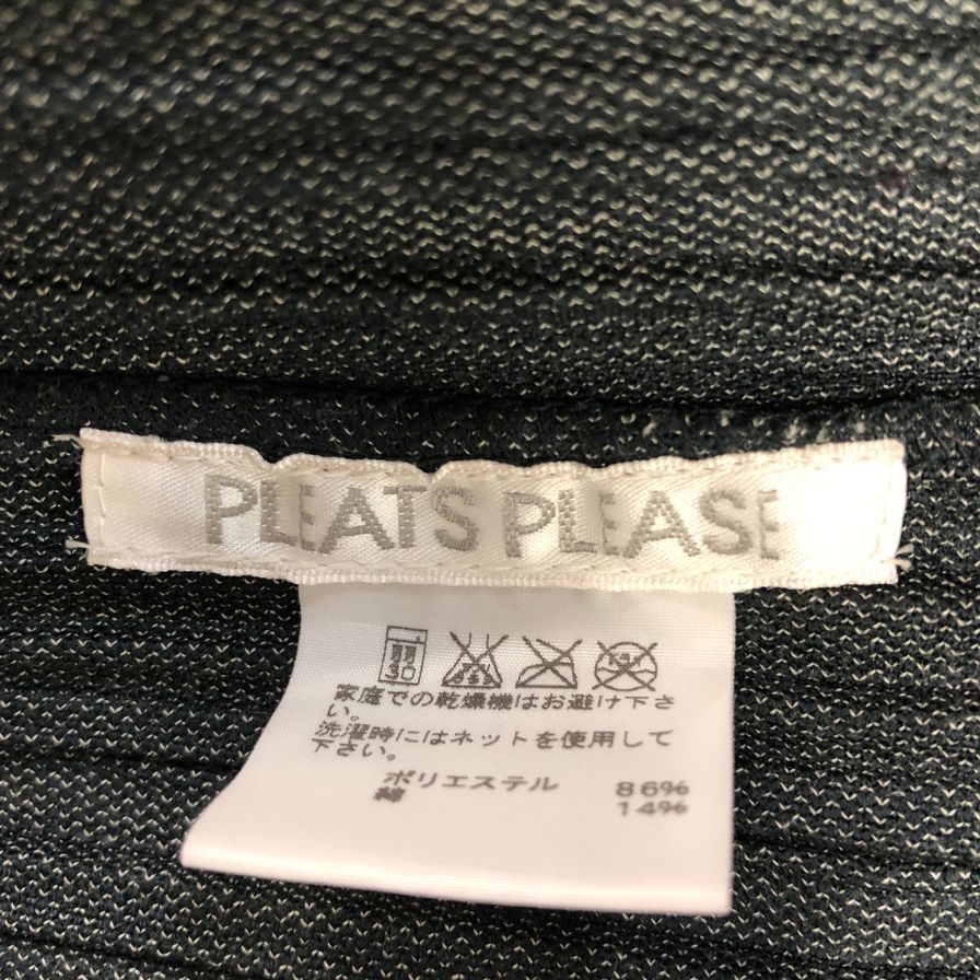 美品◆プリーツプリーズ イッセイミヤケ フード ロング コート PP33-JA671 グレー サイズ4 PLEATS PLEASE 【AFB43】