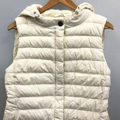 美品◆ヘルノ ロングダウンベスト DONNA ナイロン レディース ホワイト サイズ44 HERNO 【AFA15】