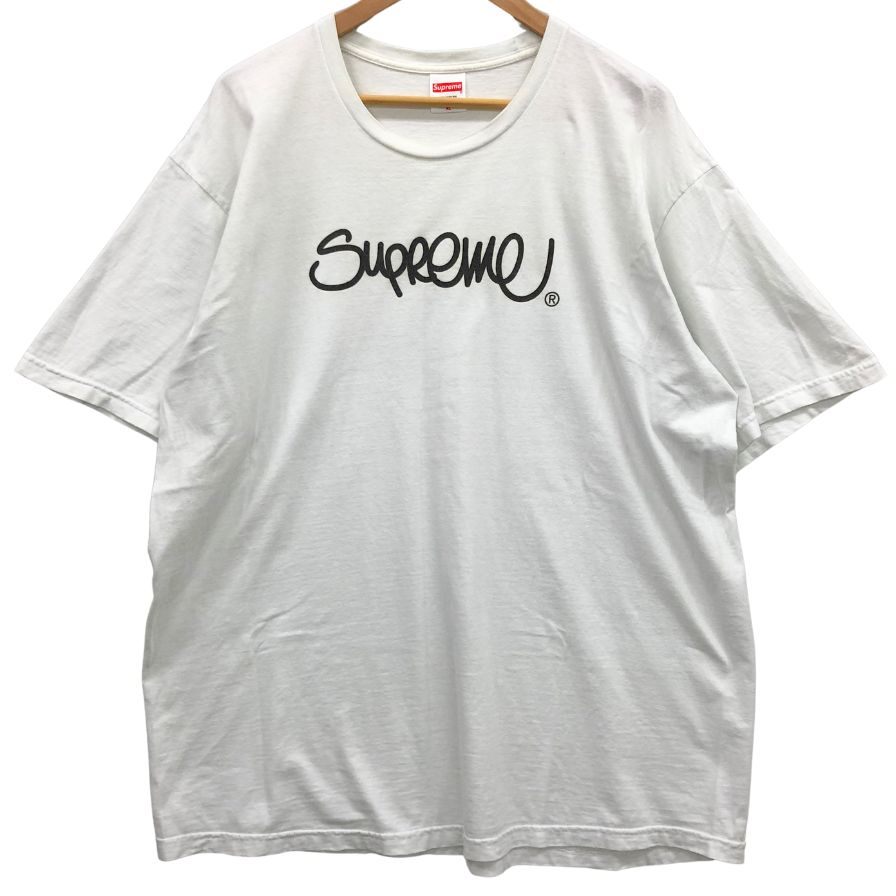 中古◆シュプリーム Tシャツ 22SS ハンドスタイル USA製 コットン メンズ サイズXL ホワイト Supreme 【AFB38】