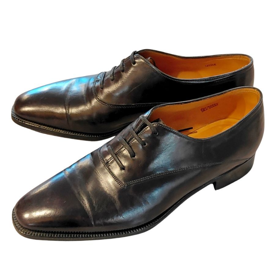 ジョンロブ レザーシューズ ベケッツ ストレートチップ カーフ 8000ラスト ブラック メンズ サイズ UK6.5E JOHN LOBB BECKETTS ビジネスシューズ 約25.0cm【LA】【中古】