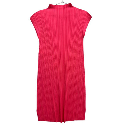 美品◆プリーツプリーズ イッセイミヤケ ノースリーブ ワンピース PP71-JT163 ピンク サイズ4 PLEATS PLEASE 【AFB26】