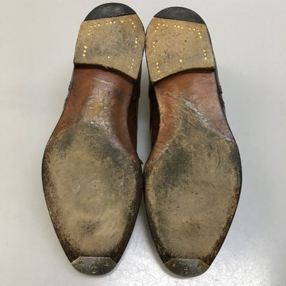 エドワードグリーン レザーシューズ セミブローグ カドガン 202ラスト ブラウン UK9.5E EDWARD GREEN CADOGAN ビジネスシューズ 約28.5cm【LA】【中古】