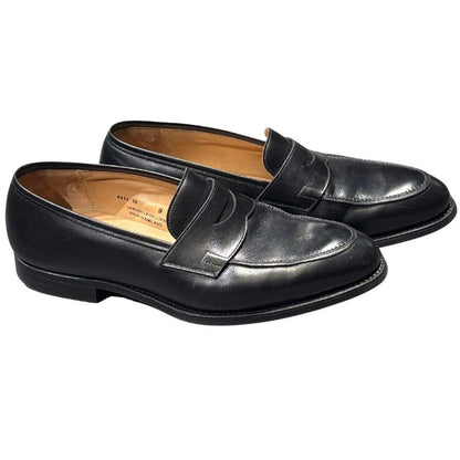 クロケット&ジョーンズ レザーシューズ ローファー  6414 ブラック メンズ サイズUK9E CROCKETT&JONES ローファー 約27.5cm【LA】【中古】