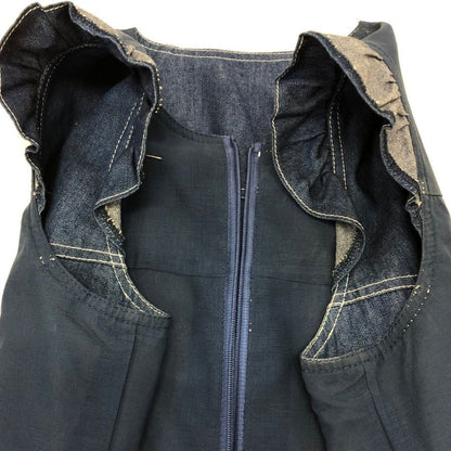 中古◆ルネ ワンピース ノースリーブ 膝丈 662601 デニム インディゴ レディース サイズ36 Rene 【AFB3】