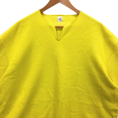 美品◆ブラームスルーツストック ショートスリーブ サーマル カットソー イエロー 半袖 Ｔシャツ 日本製 サイズ3 メンズ blurhms ROOTSTOCK MADE IN JAPAN 【AFB47】