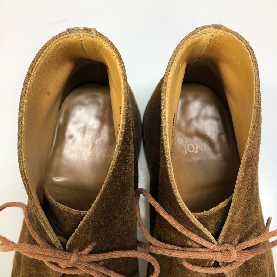 クロケット&ジョーンズ チャッカブーツ チャートシー スエード ライトブラウン メンズ サイズUK7E CROCKETT&JONES CHERTSEY ブーツ 約25.5cm【LA】【中古】
