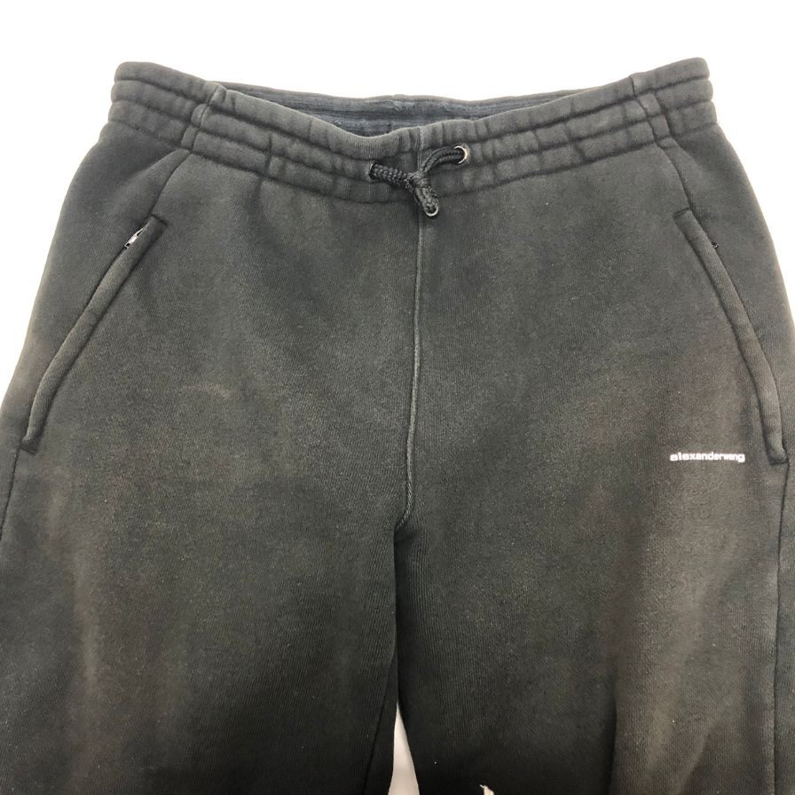 アレキサンダーワン スウェットパンツ ロゴ 裏起毛 ブラック メンズ サイズS ALEXANDER WANG 【AFB36】
