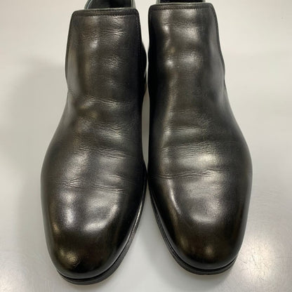 エルメス ブーツ チャッカ ショート カーフ レザー ブラック サイズ 42 HERMES 約26.5cm【AFC43】