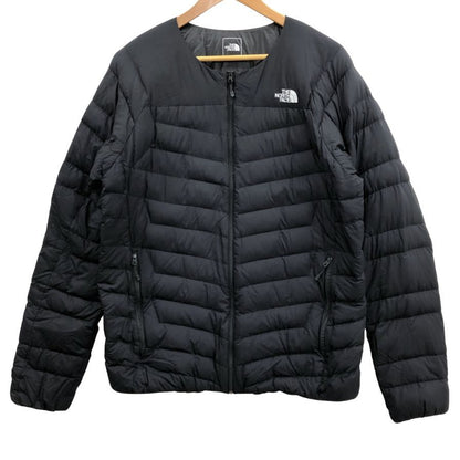 美品◆ノースフェイス ダウンジャケット NY82213 サンダー ラウンドネック ブラック サイズXL メンズ THE NORTH FACE 【AFA24】